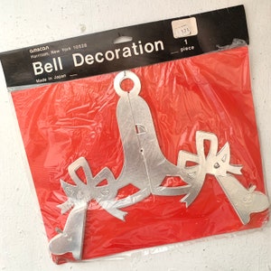 Campana plateada de papel de nido de abeja vintage, decoración para bodas, Navidad, manualidades de papel de mediados de siglo, candelabro colgante 3D para fiestas, sin abrir