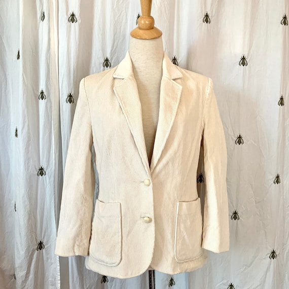 Medium Vintage off White Blazer Jacket - Etsy