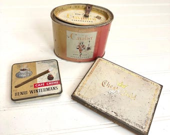 1950 年代のタイガー噛みタバコ缶/タバコ/チェインコ/男の隠れ家