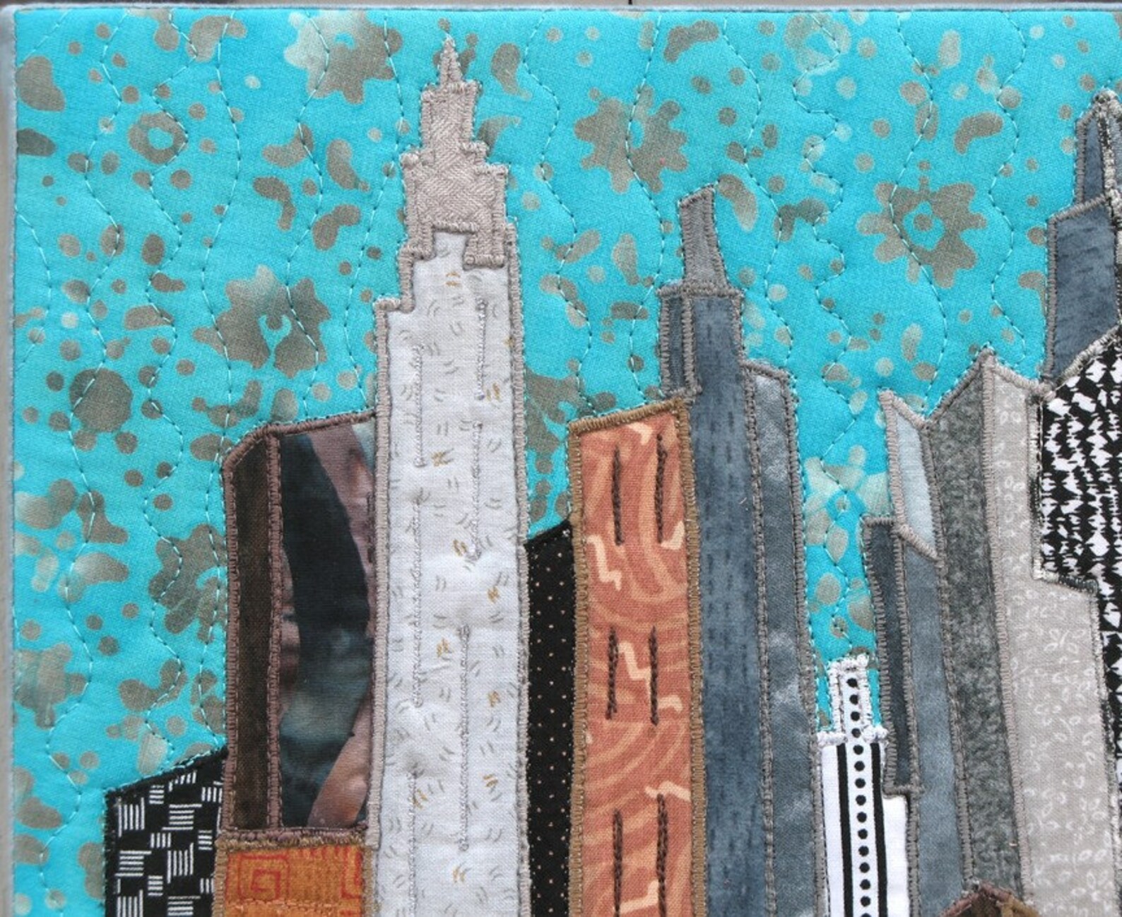 Cityscape Fabric Art Contemporary Textile Art Quilt Etsy