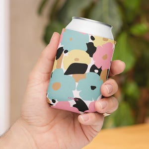 Can Cooler - Isolierhülle für Getränkedose mit Druck, Dosen -Dosenbehälter, Isolierhüllen - Dosenkühler, Anti-Kondens, Hülle - Blumenmuster
