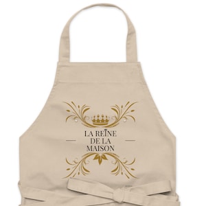 Women&#39;s apron 100% Organic Cotton - Sustainable handmade kitchen apron, eco friendly gift birthday, Christmas, BBQ gift, kitchen accessory