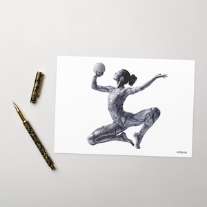 Cartões de mensagem - Cartão com ilustração original, cartão artístico com envelope, papelaria delicada para mensagens pessoais