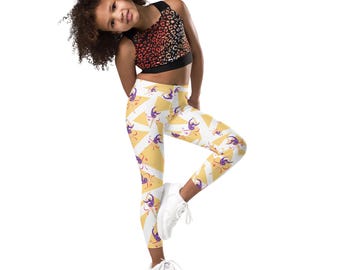 Baby, Toddler, Little Girl Leggings – Soft Comfortable Stretchy - sport, gym, ballet, School, Outings, Gift - Design Gymnast Dancer