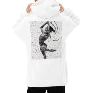 Girls fleece hoodie in cotton blend with printed design, warm and soft sweatshirt for kids, cozy winter outfit gift idea for kids, birthday