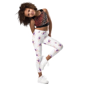 Baby, Toddler and Little Girl Leggings – Soft, Comfortable, Stretchy - sport, Outings, Gift - Design Gymnast Dancer
