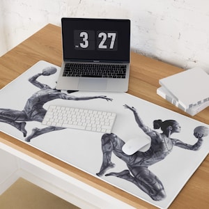 Tapis de Souris Gaming XXL - design minimaliste - surface lisse, base antidérapante, grand format, confortable, durable - Accessoire bureau