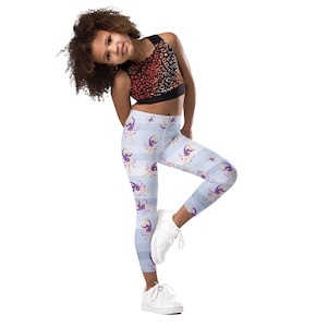 Baby, Toddler, Little Girl Leggings – Soft Comfortable Stretchy - sport, gym, ballet, School, Outings, Gift - Design Gymnast Dancer