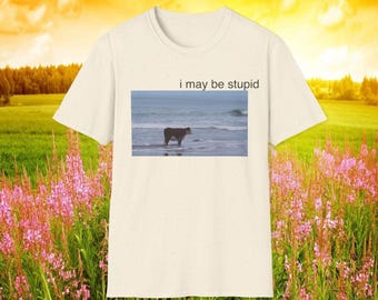 Cow Beach Meme T-Shirt, Sarcastic Self Deprecating Humor Tee