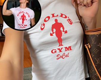 Gold's Gym Socal Connor TShirt, Worn by Connor Storrie Tee, Connor Storrie Fan Gift, Y2K Shirt, Heated Rivalry Shane and Ilya Gift for Her