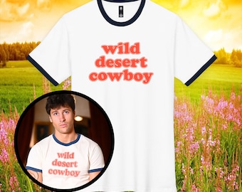 Wild Desert Cowboy Ringer TShirt, Traitors Fashion Tee, Rob Rausch Aesthetic, Love Island Fan Gift Shirt