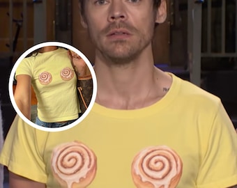 Harry SNL Cinnamon Roll Style Funny Baby Tee, Kiss All The Time Night Live Appearance Occasionally Tee, 1D Directioner Disco Fan Baby Tee