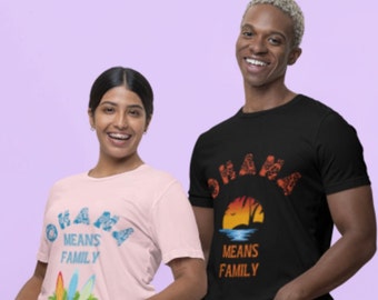 Ohana Means Family Lilo & Stitch T-shirt | Disney Theme Parks Movie Hawaiian Inspired Attire | Magic Film Aloha