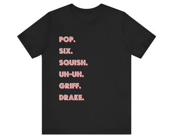 Custom Corrected Chicago Musical Tshirt - Pop. Six. Squish. Uh-uh. Cicero. Lipschitz. Cell Block Tango.