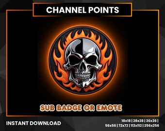 Fire Skull Channel Point Icon | Twitch Channel Points | Twitch Viewer ...