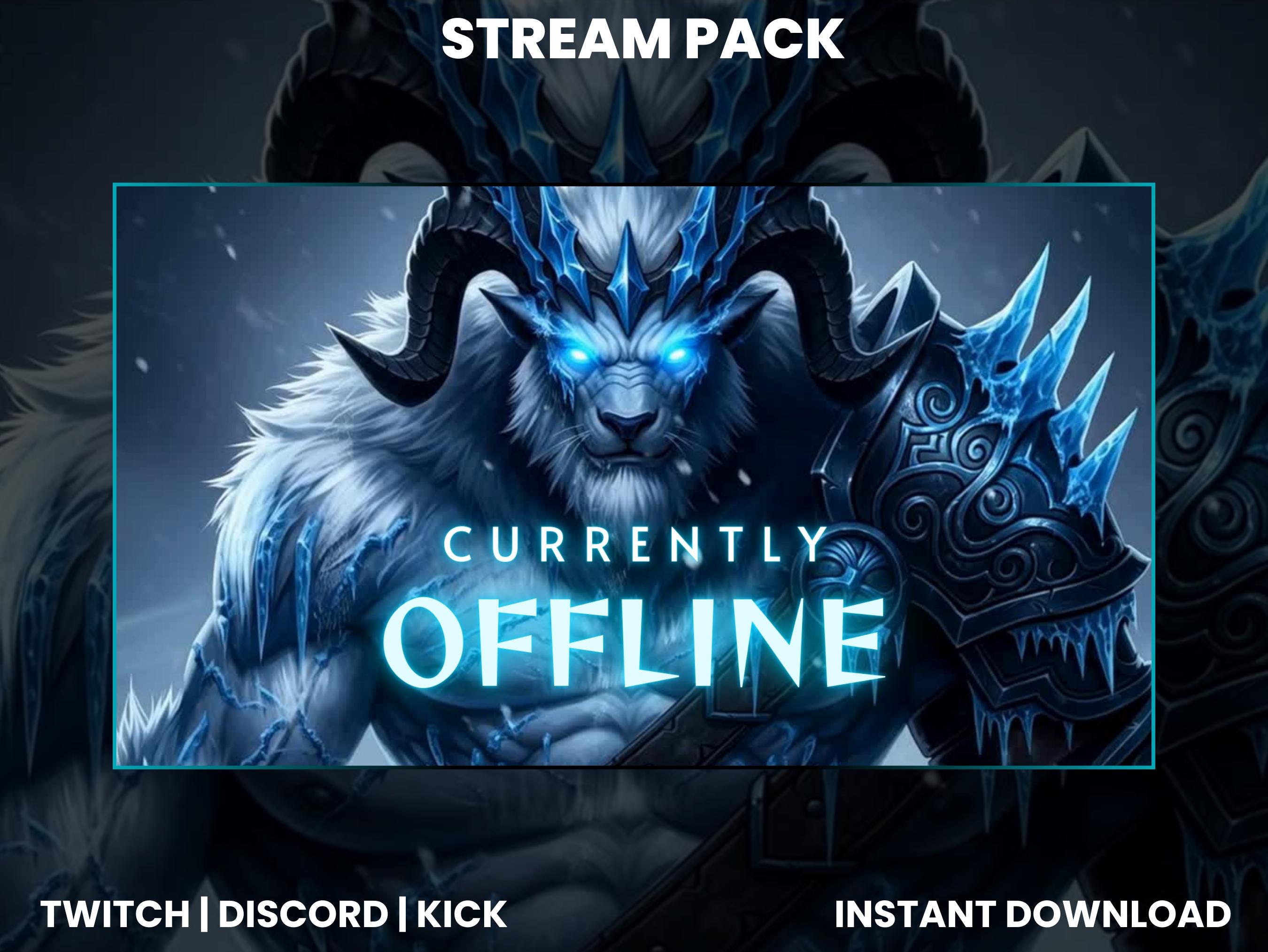 Ice Beast Warrior | Twitch Stream Pack | Viking | OBS Streamlabs Kick ...
