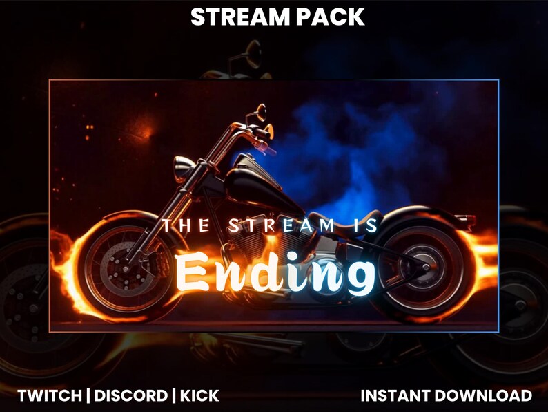 Neon Flame Overlay | OBS Streamlabs Kick Graphics | Animated Screens ...