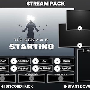 Twitch Stream Pack | Twitch Screen Overlays | Animated Webcam | Twitch Screens | Twitch Panels | Stream Overlays | Discord | Animated Screen