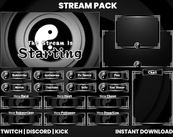 Animated Twitch Stream Pack | Twitch Screen Overlay | Animated Screens | Webcam Overlay | Twitch Panels | Twitch Alerts | Chat Overlay