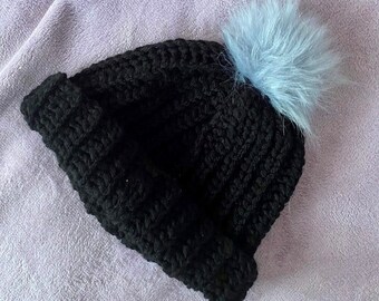 Handmade Crocheted Hat For Toddlers - Optional Pom Pom