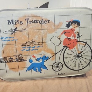 Vintage child&#39;s Miss Traveler suitcase