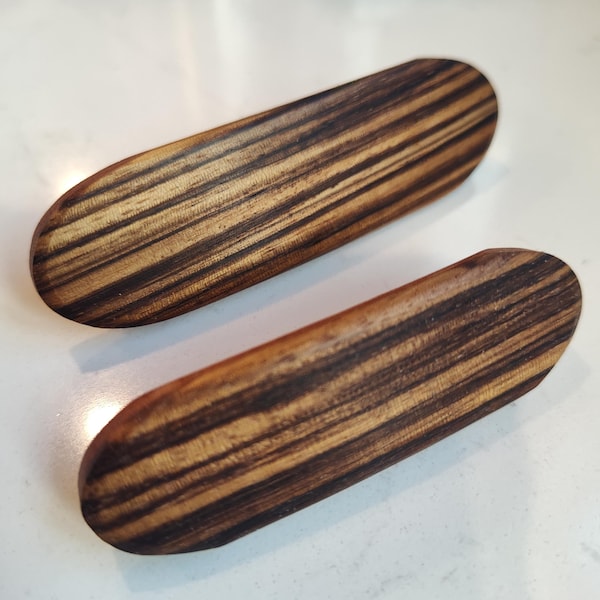 Handmade Zebra Wood Hair Clip, Non-Slip Barrette