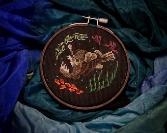 BLACK SEA DEVIL Cross Stitch - A Mini Creeps Of The Deep Pattern - Instant Download pdf