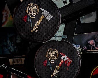 Mini JACK Cross Stitch (The Shining) - An Icons Of Horror: Psychological Terrors Cross Stitch Pattern - Instant Download