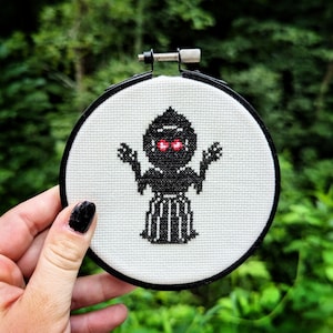 Mini Flatwoods Monster Cross Stitch Pattern - Cryptid Cross Stitch -  Instant Download PDF