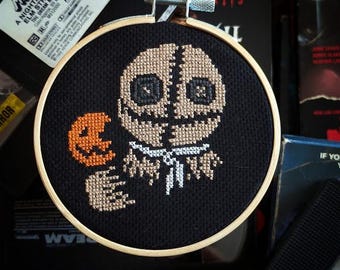 Mini SAM Cross Stitch (Trick R Treat) - An Icons Of Horror: Cult Favorites Pattern - Instant Download PDF