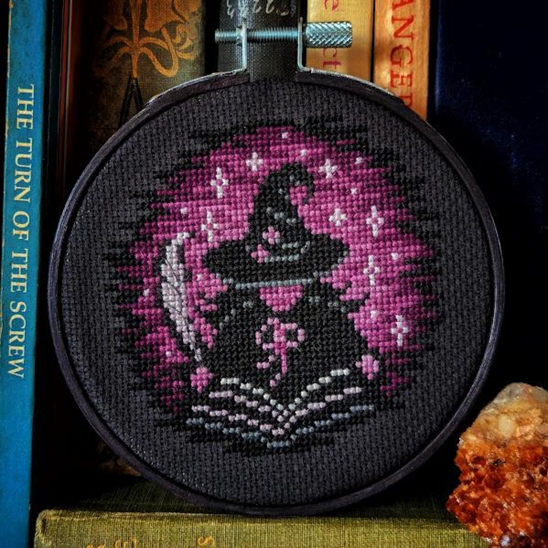 Mini BOOK WITCH Cross Stitch - an Eldritch Book Club Pattern - Instant ...