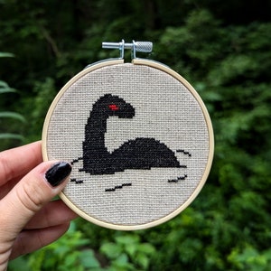 Mini Nessie Cross Stitch Pattern - Loch Ness Monster - Cryptid Cross Stitch -  Instant Download PDF
