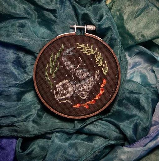 VIPERFISH Cross Stitch - A Mini Creeps Of The Deep Pattern - Instant Download PDF