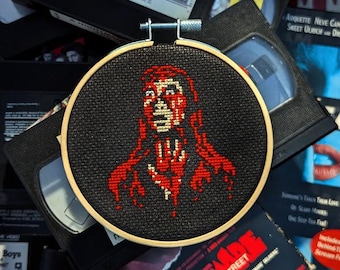 Mini CARRIE WHITE Cross Stitch - An Icons Of Horror: Vengeful Spirits Pattern - Instant Download PDF