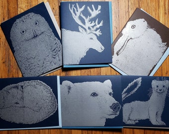 Boxed Set of 6 Arctic Creatures Cards