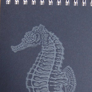 Seahorse Notebook Original illustration Letterpress Printed Cover image 2