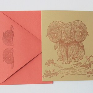 Box Set of 6 Bunnylopes Cards Original Illustrations Letterpress Printed Jackalopes image 4