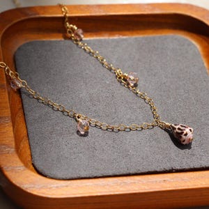 Chaldean Cone Shell Necklace, 14k Gold Filled Oahu Jewelry, Pink Beaded Chain with Rare Pendant