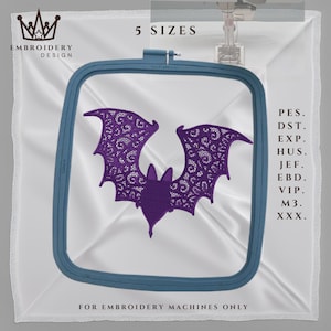 Fledermaus FSL Stickdatei: Halloween Spitze (Digitaler Download)