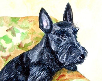 Scottish Terrier Dog Giclee Fine Art Print