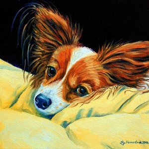 Papillon Dog Giclee Fine Art Print