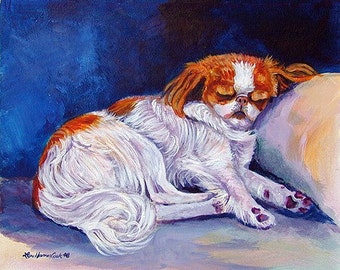 Japanese Chin Giclée Fine Art Print Collectible Gift for Chin Lover