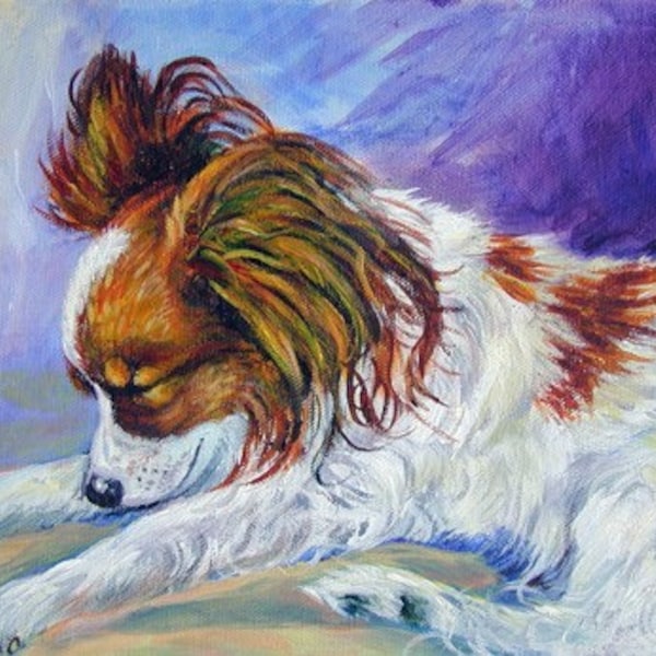 Papillon Dog Giclee Fine Art Print