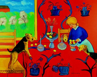 Airedale Terrier Giclee Fine Art Print