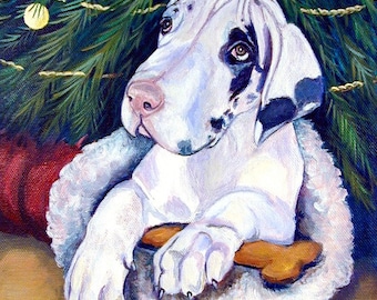 Great Dane puppy Giclee Fine Art Print