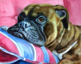 Boxer Dog Giclee Fine Art Print