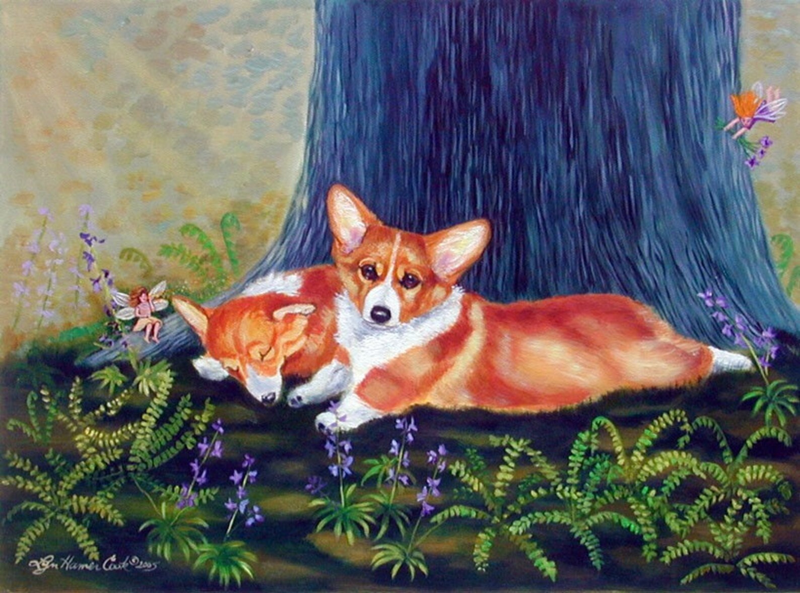 Pembroke Welsh Corgi Giclee Fine Art Print Corgi Glen Forest | Etsy