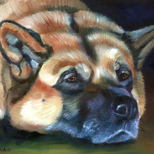 Akita Dog Giclée Collectible Fine Art Print Gift, Wall Decor