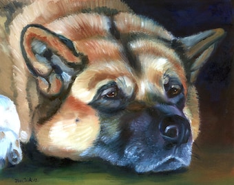 Akita Dog Giclee Fine Art Print