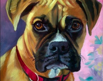 Boxer Dog Giclee Fine Art Print